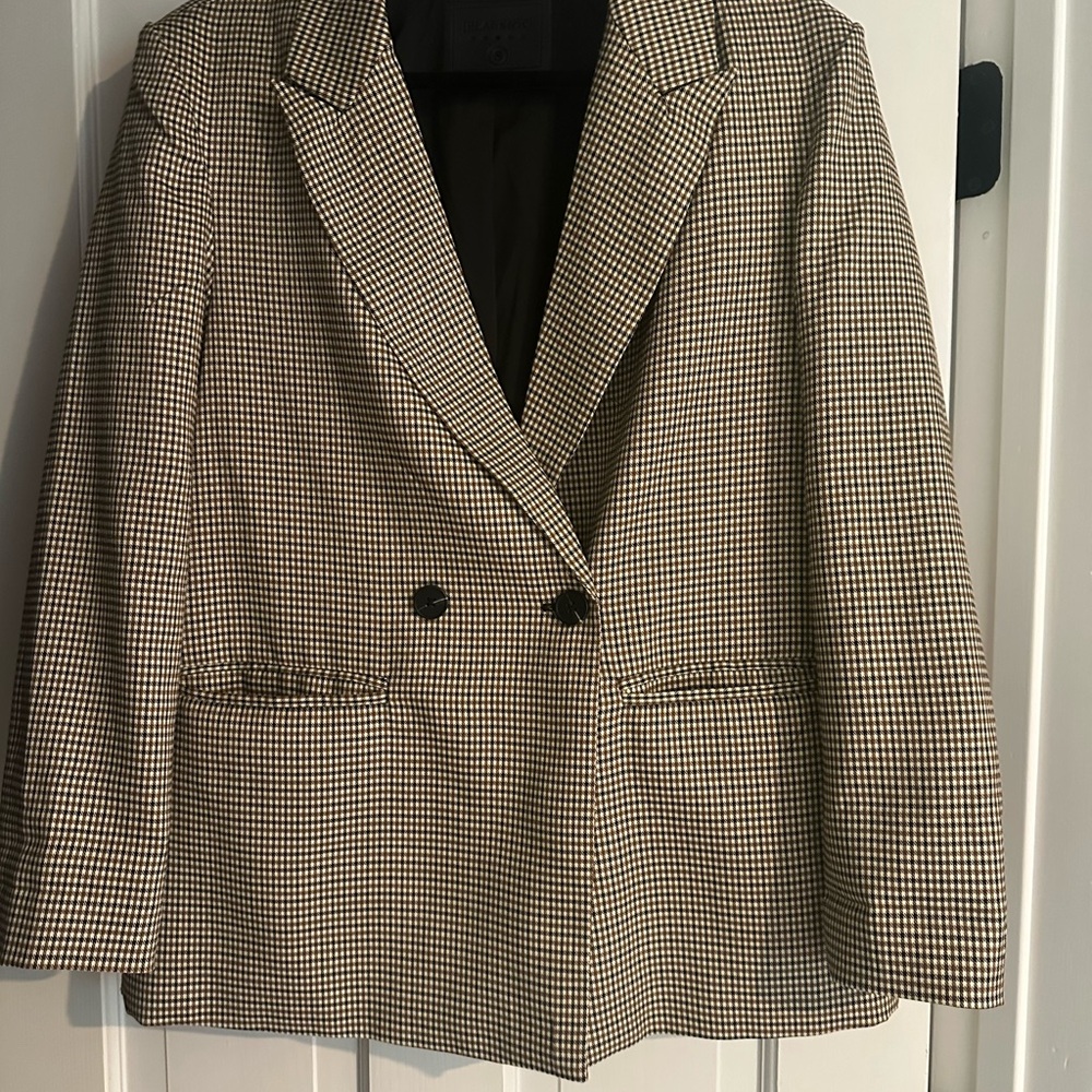 Blank Nyc Houndstooth Patterned Jacket - image 1